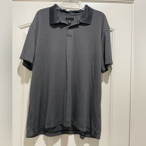 Van Husen Men’s Polo Shirt XL striped black grey